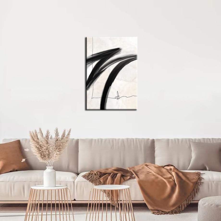 Tableau abstrait femme géométrique 40x60cm décoration murale salon
