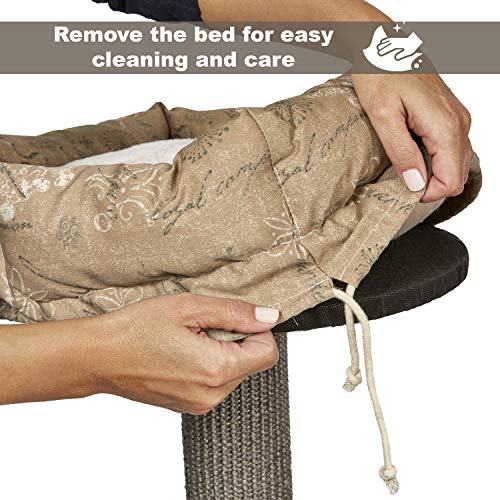 Árbol para gatos Summit estilo Feline Nuvo marrón y beige 47.7 in miniatura 6