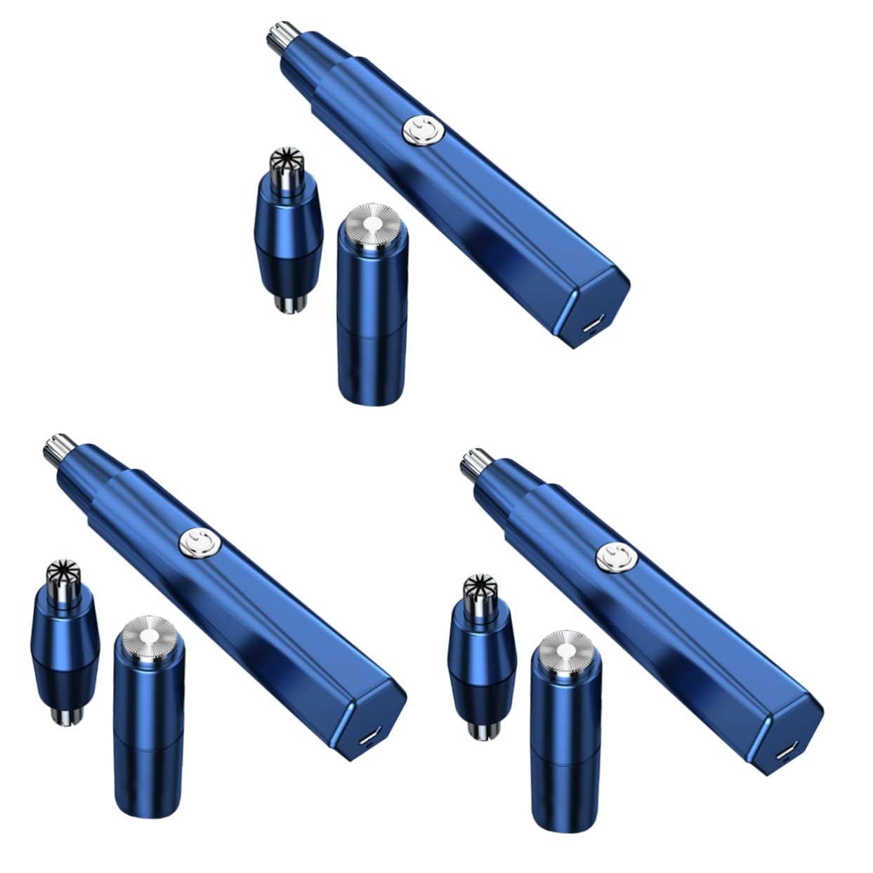 Baluue 3sets Trimmer Per Naso e Orecchie Rasoio Design Per Rimozione Precisa Per e Sopracciglia