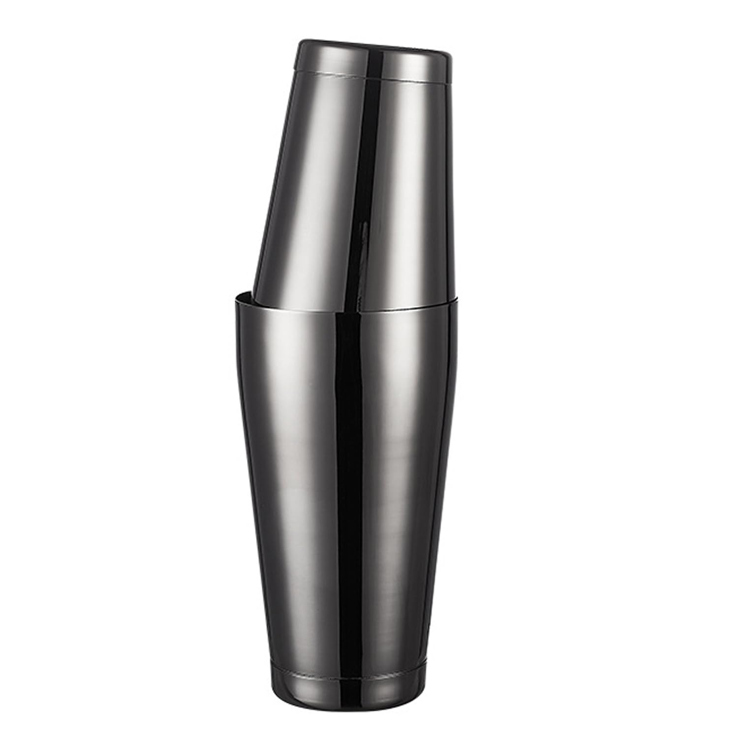 Boston Cocktail-Shaker 2-teiliger Edelstahl Boston-Shaker Set, 500ml + 820ml Cocktailshaker Barset für Zuhause Cocktail Liebhaber und alle Professionelle Barkeeper (Schwarz)