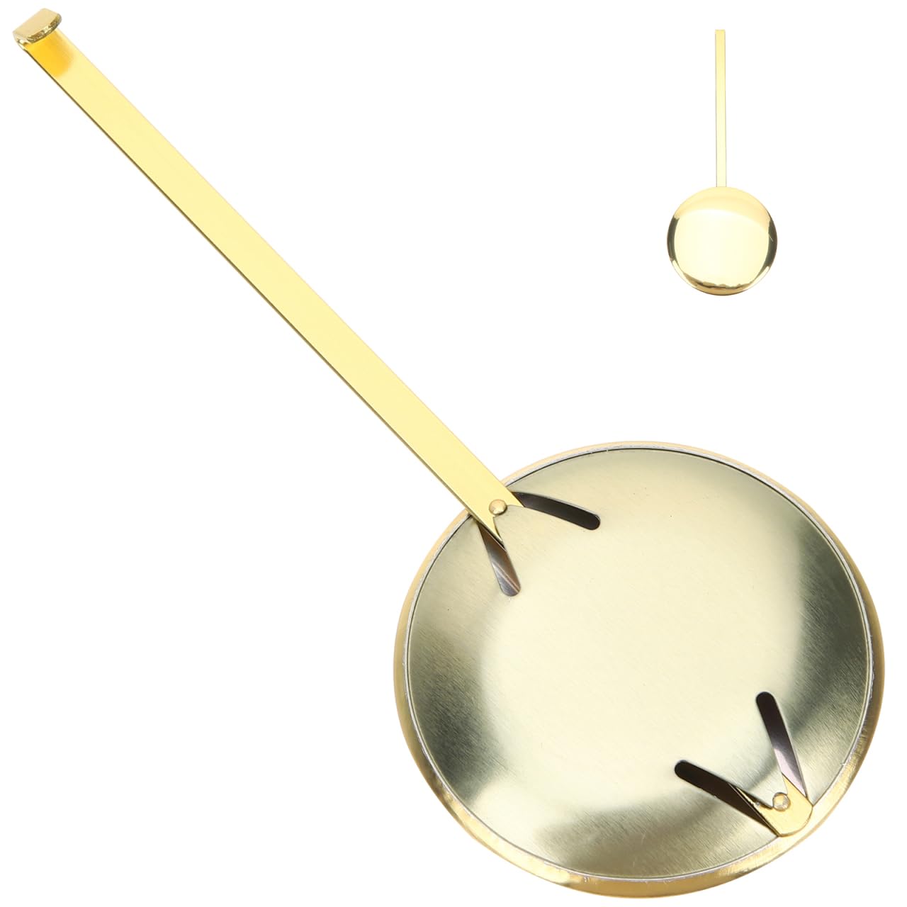 HOMSFOU Ersatz-uhrenpendel Metallpendel Für Wanduhr Uhrenzubehör Hochglanz-Gold Einfache Montage