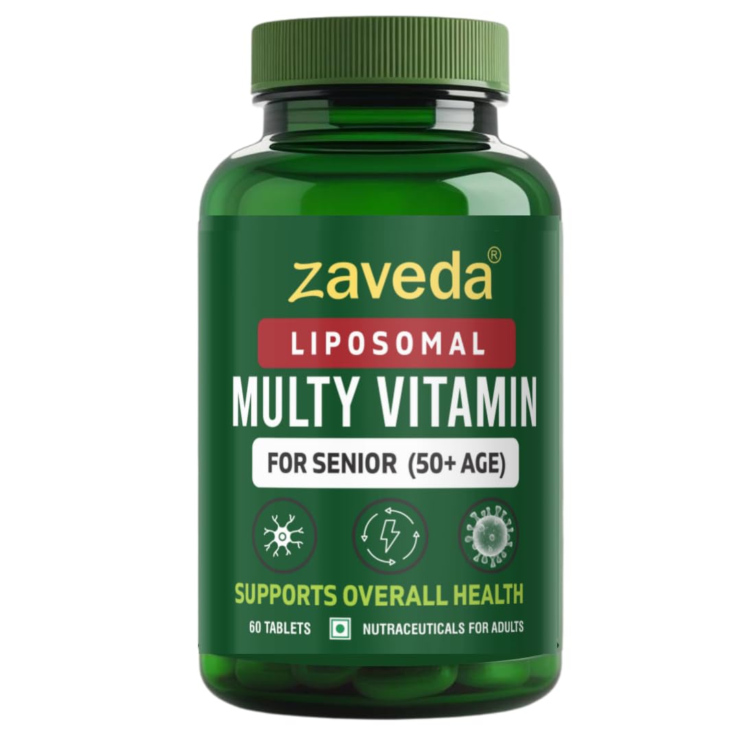 Liposomal Multivitamin for Senior 50+ | Multivitamin & Multimineral Tablets with Vitamin C, B12, D3, K2, Calcium, Magnesium, Zinc & Selenium | Supports Bone, Immunity, Energy, Heart & Brain Health | 60 Tablets-image-25