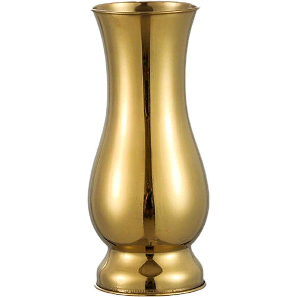 Vase bouddhiste en acier inoxydable argenté pour décoration de table de salon