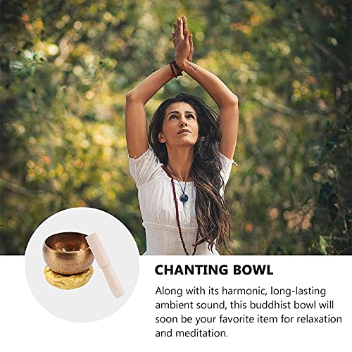 Tibetische Klangschale, RoseFlower Handmade Nepal Chakra klangschalen set mit Klöppel und Kissen, Bronze Räuchergefäß - perfektes zur Yoga Meditation, Entspannung und Achtsamkeit - Image 8