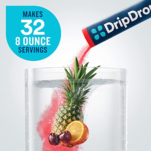 Dripdrop Hydration - Electrolyte Powder Packets - Fruit Punch - 32 Count #TOP5