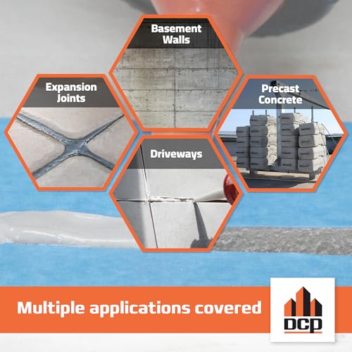 Image of DCP Donseal PU440 Polyurethane Sealant for Concrete, Sidewalk 20 Pack with 20 Nozzles - Expansion Joint Filler, Non-Sag Caulk for Foundation, Walls, Sausage, 20.2 fl oz - Grey, Box of 20