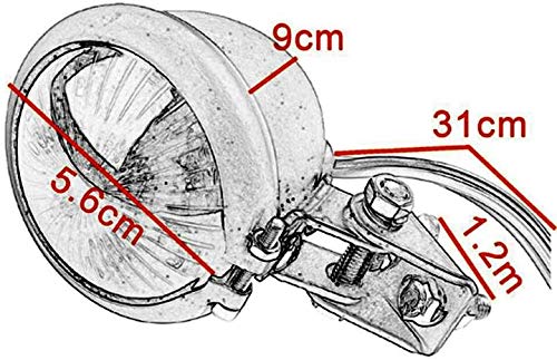 Rot 12V LED Schwarz Einstellbares Cafe Racer Stil Stopp-Rücklicht Motorräder Motorrad Brems-Hecklicht Rücklicht für Harley Chopper Bobber