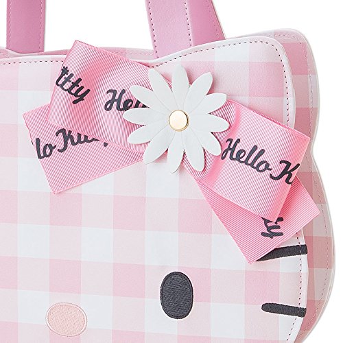 Amazon.co.jp: ハローキティ フェイス形手さげバッグ(ギンガムフラワー 