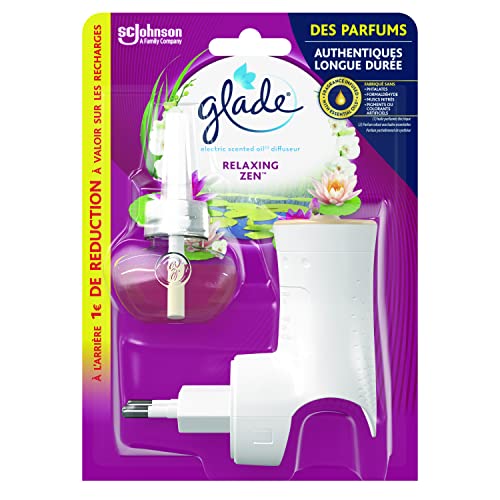 Glade Électric Scented Oil - Relaxing Zen, Diffuseur Électrique d'Huile Parfumée, 1 Diffuseur + 1 Recharge, 20 ml