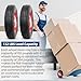(2-Pack) AR-PRO 6” x 1.5” Flat Free Solid Rubber Wheel Assemblies - Replacement Hand Truck Wheels with Ball Bearings and 1/2” Bore Hole Diameter - Heavy-Duty Solid Rubber Wheels 132 lbs Load Capacity