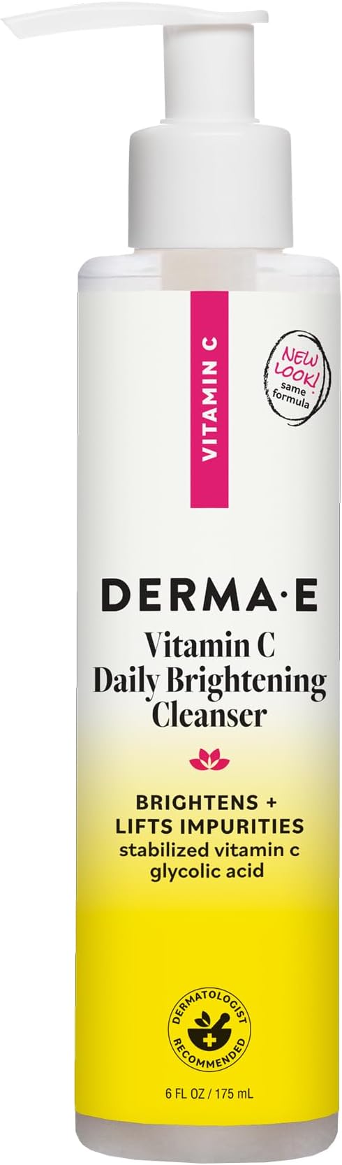 DERMA E Even Tone Brightening Cleanser with Vitamin C, 6 oz