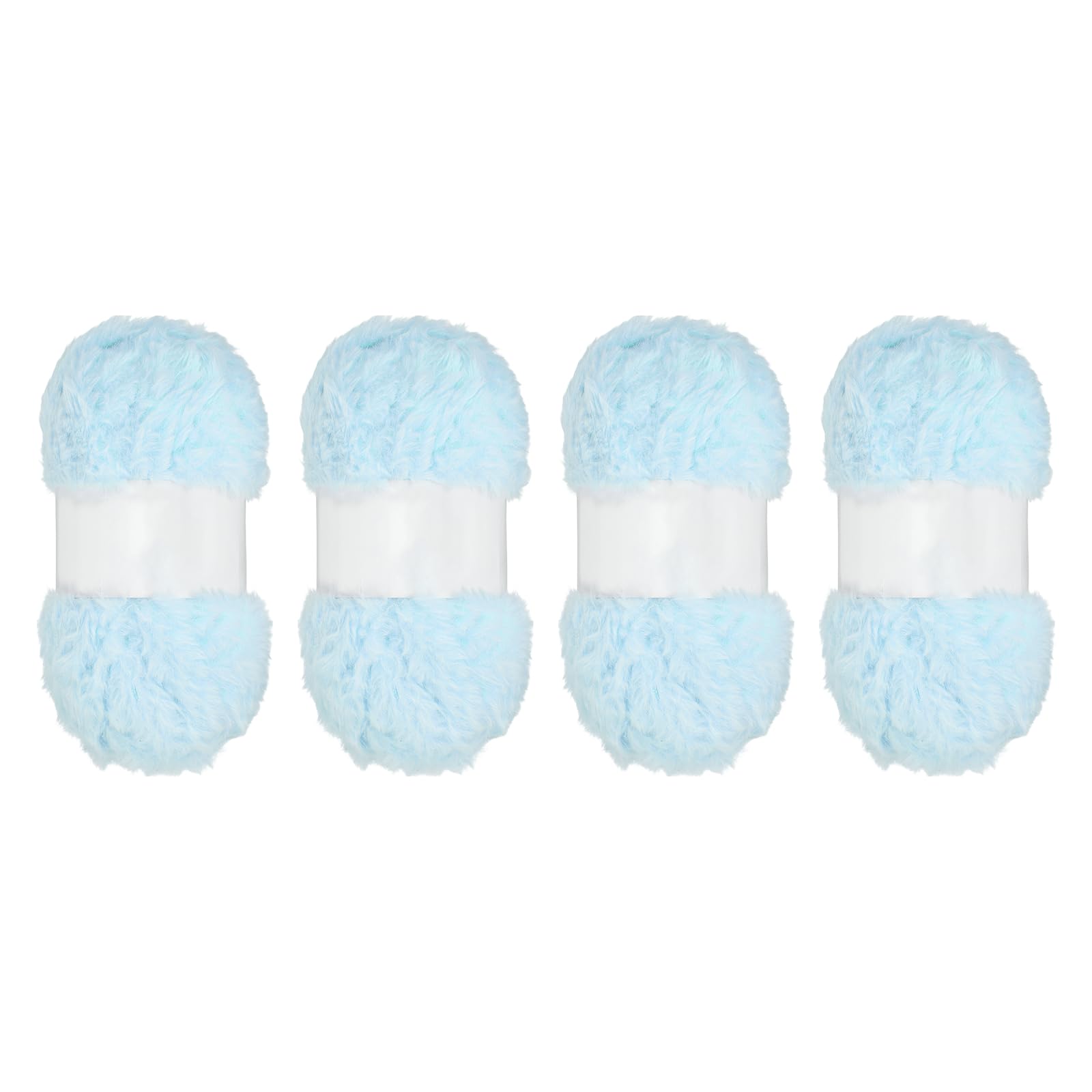 PATIKIL 4 Matasse Filato Spesso Peluche 65 Iarde Morbido Spesso Soffice Blu | Peluche Filato Finto, Poliestere, Per Cucire Maglia Coperte Sciarpe Maglioni Cappello Scialli