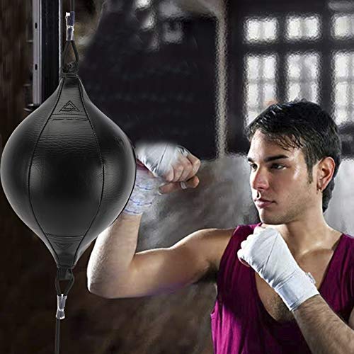 image for XMSound Double End Ball Boxing Speed Ball Leather Boxing Ball with Pum