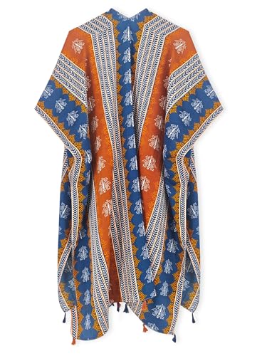 Image of Spicy Sandia Kimonos for Women Floral Beach Cover Up Loose Swimsuit Bathing Suit Coverup Cardigan for Summer Swimwear