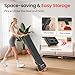 bigzzia Walking Pad Treadmill with Incline, Portable Treadmills Under Desk 8km/h, Running Machines for Home Small, with LED Display, Remote Control, 130kg Capacity, No Assembly (Black)