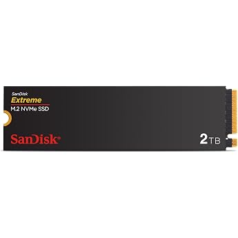 SanDisk Extreme 2TB M.2 NVMe SSD Internal SSD PCIe Gen4.0 Up to 5150MB/s Read Speed nCache Technology