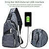 flintronic Sling Bag, Chest Bag with USB Charging Port, Men Women Lightweight Crossbody For Hiking,Cycling, Traveling (Include 1*USB Cable) #4