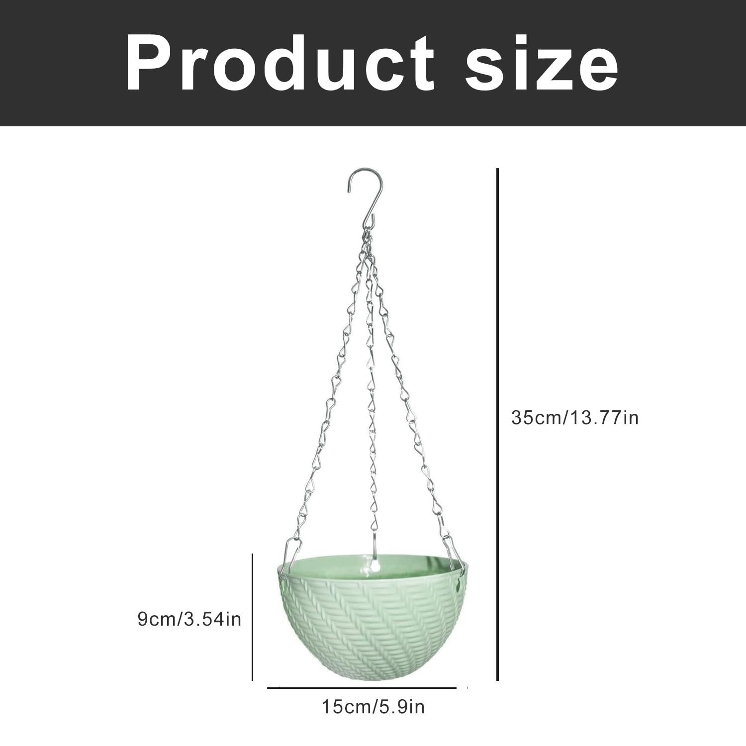 Couche double Pots de fleurs a suspendre Jardiniere suspendue interieur Extérieur Pots Panier Tissés de Fleurs ​Plante Naturels,pour Decoration Murale, Extérieur, Balcon, Jardin ( Blanco : Beige