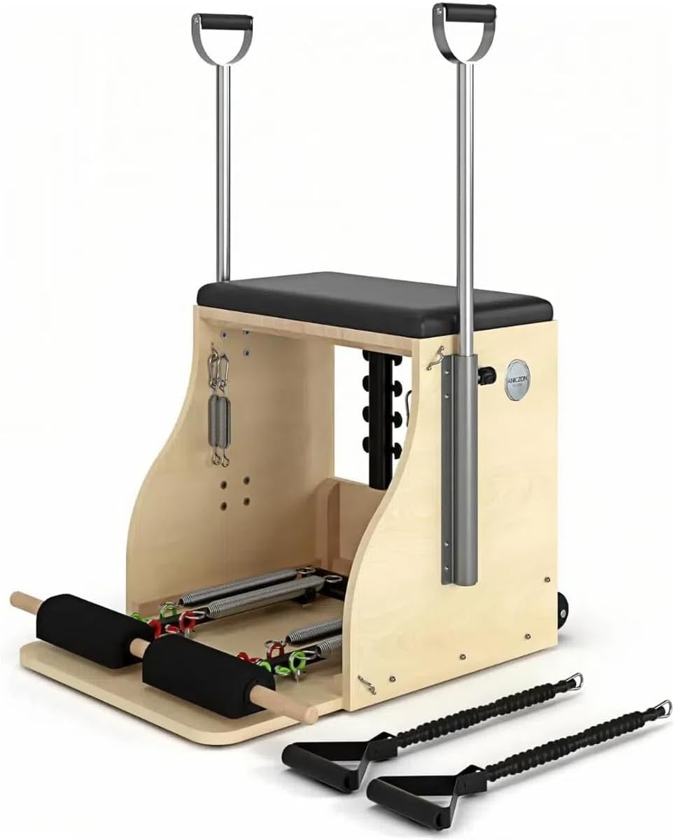 STSERT ZONE Pilates Chair, Split-Pedal Stability Combo Chair with Handles, Wunda Chair Pilates Machines for Home Use and Studio, 90% Assembled