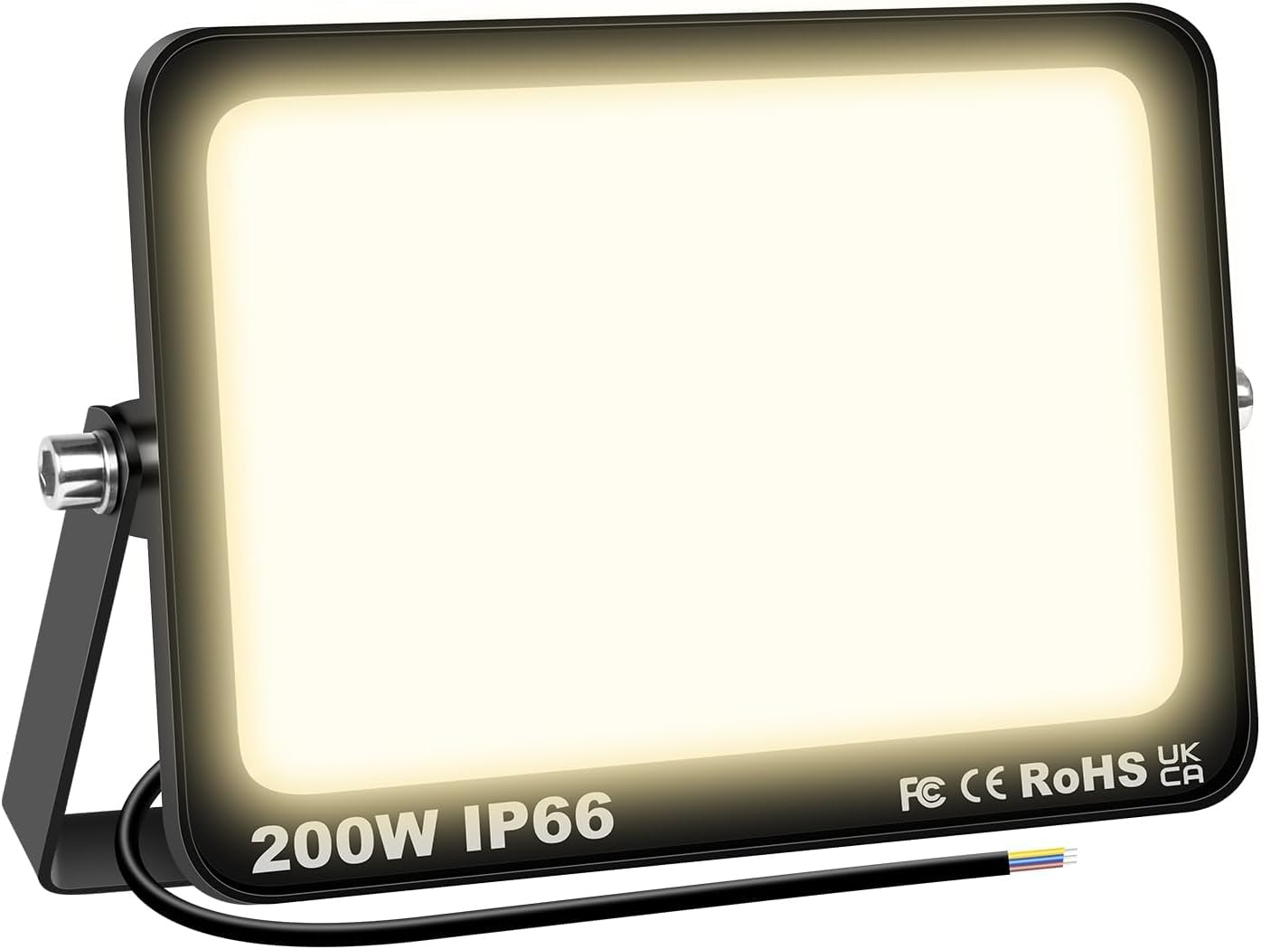 YOJZMA 200W LED Flood Light,20000LM 3000K Warm White Security Lamp