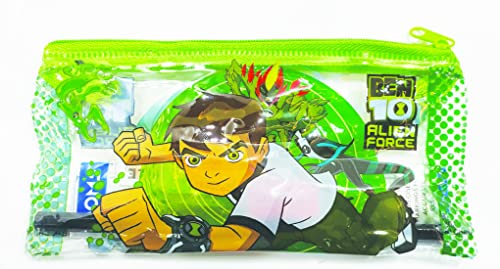 Image of Plastic Return Gift for Kids in Bulk | Stationery Pouch /Kit with Pencil /Eraser /Sharpner /Scale for School Kids Boys & Girls (Pack of 3), Assorted