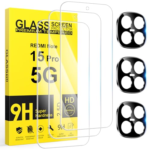 Niphabe 3 Piezas Protector Pantalla Para Xiaomi Redmi Note 15 Pro 5G 6,83