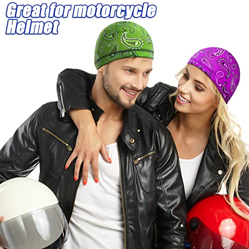 10 Pcs Men Cooling Skull Caps Helmet Liner Sweat Cap Wicking Beanie Welding Caps Do Rags Head Wrap For Women Teens (Mixed Style) #TOP3