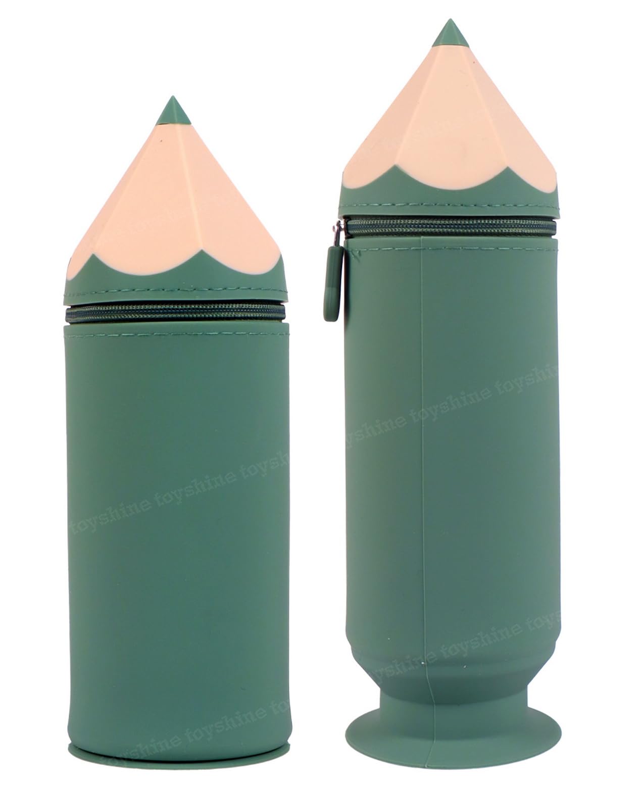 Toyshine Pencil Shaped Pencil Pouch Portable Pencil Bag with Zipper Cute Pen Pouch Bag for Kids Gift Stationery -Green (B0CKDZCN2M) Amazon Price History, Amazon Price Tracker