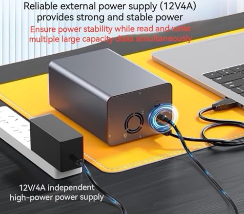 Image of IO Crest 2 Bay Tool Less Tray Hot Swappabe 2.5 inch 3.5 inch SATA Non Raid External USB 3.0 Enclosure SY-ENC50124