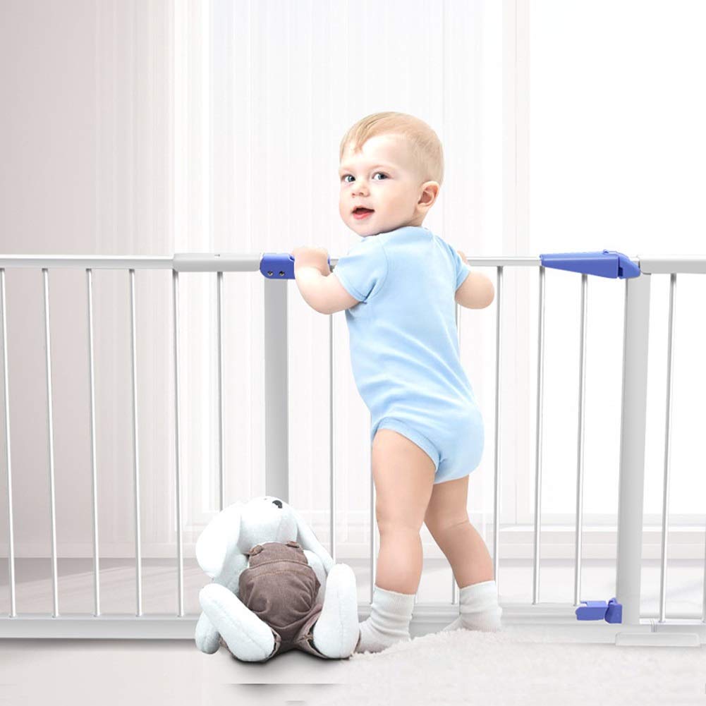ISCBAFYX Baby-Sicherheitsgitter-Tür, einziehbares Gitter-Sicherheitsgitter, schmales bis extra breites Haustier-Treppengitter für Türen, Treppen und Flure, 90° Zwei-Wege-Tür zum Öffnen/Bleiben,