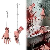 Photo Gallery recitem gioielli spaventosi per halloween, mani sanguinose, piedi con corda, per interni ed esterni, accessori per feste, stile zombie (a) Photo Gallery recitem gioielli spaventosi per halloween, mani sanguinose, piedi con corda, per interni ed esterni, accessori per feste, stile zombie (a)