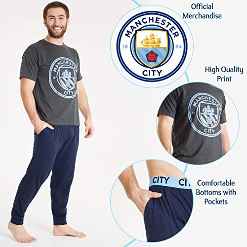 Manchester City FC Mens Long Pajama Set, T-Shirt and Long Pants - Mens Gifts2