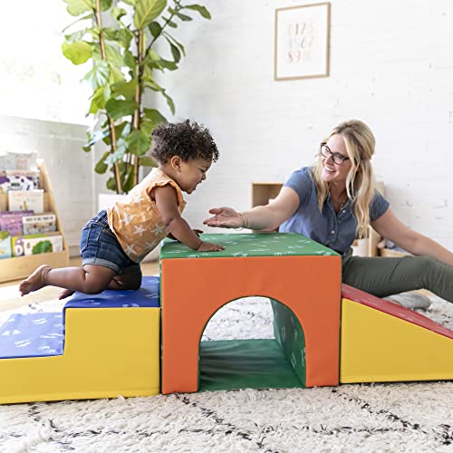 Ecr4Kids Softzone Single Tunnel Climber, Toddler Playset, Assorted, 3-Piece #TOP2