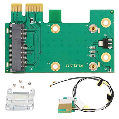 Mini PCIE to PCIE Adapter Card, Mini PCI Express to PCI Express Card Adapter, PCB Network Card Adapter with Antenna for Desktop Computer, Plug and Play