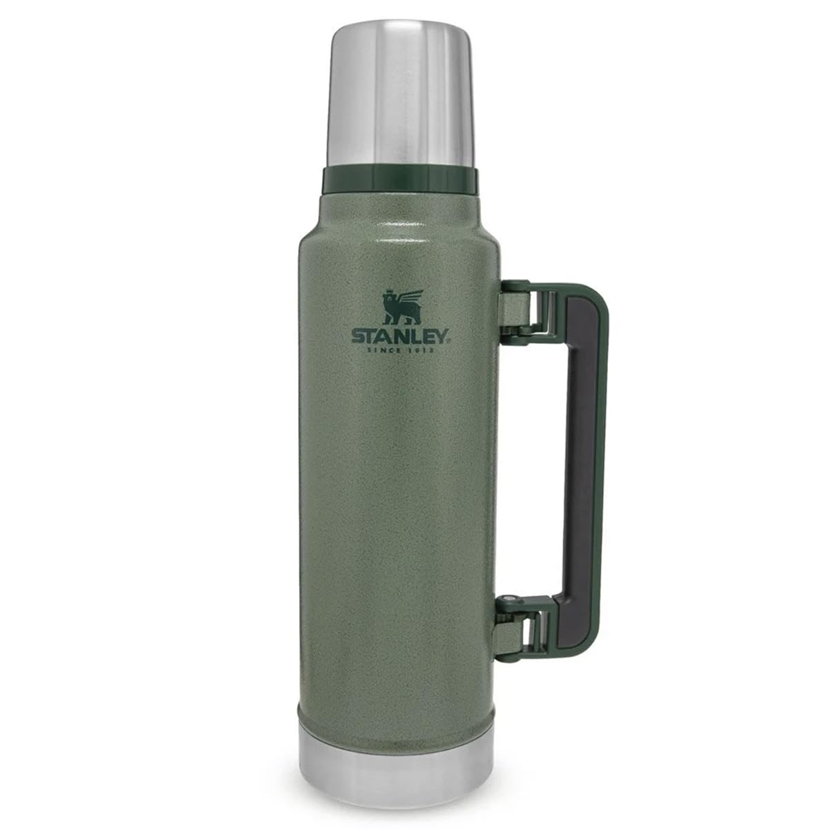 Stanley Classic Legendary Termos 1.4L Hammertone Green - Termos Ze Stali Nierdzewnej Bez BPA - Utrzymuje Ciepło Przez 40 Godzin - Szczelna Nakrętka Pełniąca Rolę Kubka - Do Mycia W Zmywarce