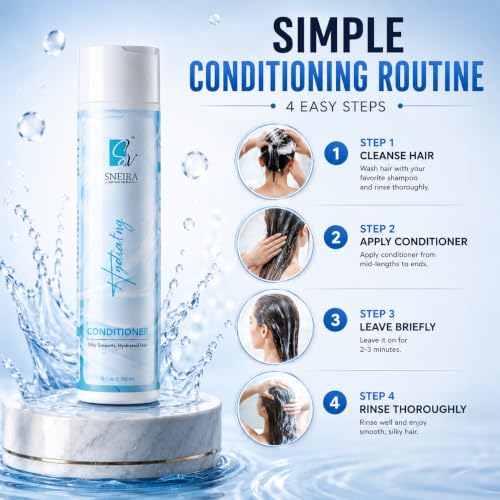 Image of Hydrating Conditioner 600 ml, 72HR Hair Smoothing for Frizz Control,Helps Repair Split Ends, Bouncy Hair Full of Life, Smooth & Silky Hair For Men & Women, Silicone, Sulphate & Paraben free