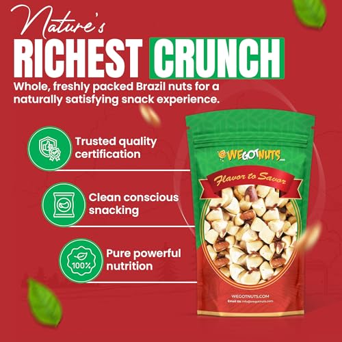 We Got Nuts Roasted Salted Brazil Nut Pieces, Shelled, 3 Lbs, Packed Fresh in a Resealable Bag, Gluten Free, Protein Rich, Vegan Friendly, Healthy Snack, With No Preservatives