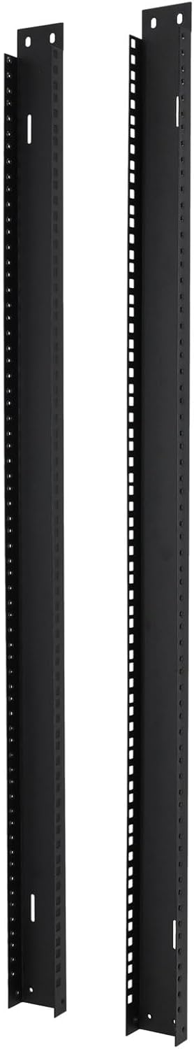 Rockville RAIL20U 20U Reversible Rack Rails with M5 Circle or Square Screw Holes -37.4" Rackmount Rails for 6U Racks, Quick Gear Installation with Circle Holes or Secure Installation with Square Holes