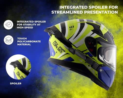 Image of Axor Helmets Apex Hex-2 Helmet (Neon Yellow Blue, Large)