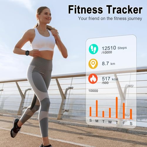 Smartwatch Herren Damen mit Bluetooth Anrufe, 1.95" HD Fitnessuhr mit Pulsuhr/Schlafmonitor, Smart Watch 112+ Sportmodi, Fitness Tracker mit Schrittzähler, IP68 Wasserdicht Sportuhr für Android iOS – Bild 6