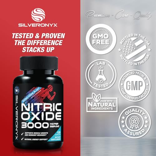 Image of Extra Strength Nitric Oxide Booster - 3X Strength L-Arginine AKG & Citrulline Malate - Men & Women Premium Pre Workout Nitric Booster - Natural Energy & Muscle Support, Bottled in USA - 120 Capsules