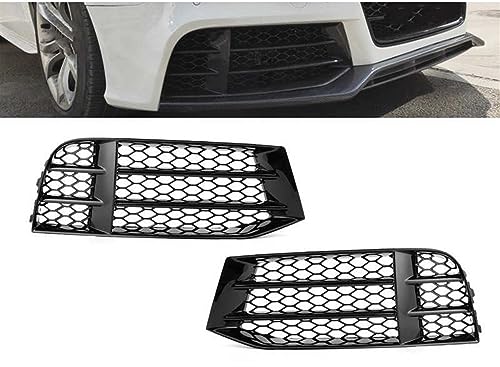 Calandre de phare antibrouillard RS5 look nid d'abeille noir brillant pour pare-chocs avant - 5