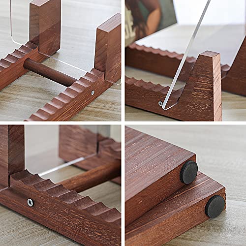 Wood Vinyl Record Storage Holder - Vinyl IP records Stand - Album Storage Organizer Display Stand Rack Holds Up to 50 Albums - Image 3
