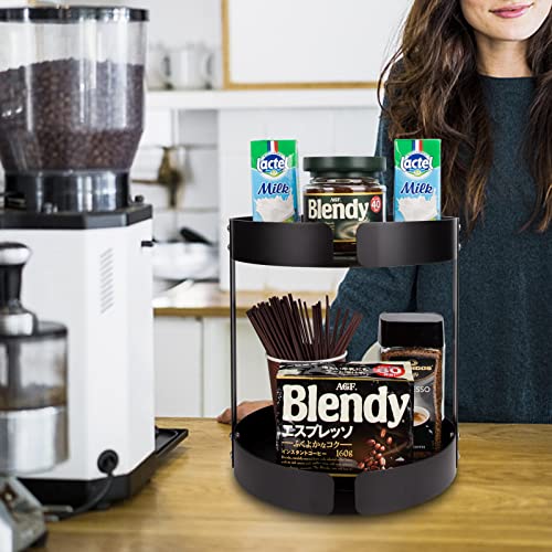 Keoqiang 2 Tier Durable Coffee Station Organizer, Large Capacity Coffee Bar Rack, Waterproof Pod Storage Holder For Kcups, Sugar, Instant Coffee, Tea #TOP2