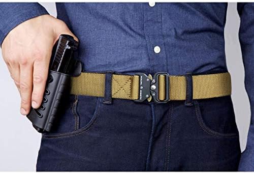 FAIRWIN Tactical Belt, Work Belts for Men Military Webbing Riggers Web Belt Heavy-Duty Quick-Release Buckle