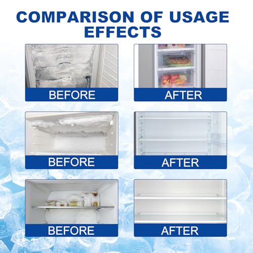 ZLHHRZJX Refrigerator Defrosting Spray, Multi-Use Defrosting Spray For Refrigerators, 120ml Ice Remover For Freezers, Fridges, Glass Shelves, Easy To Use Household Cleaner (3 PCS) - Image 3
