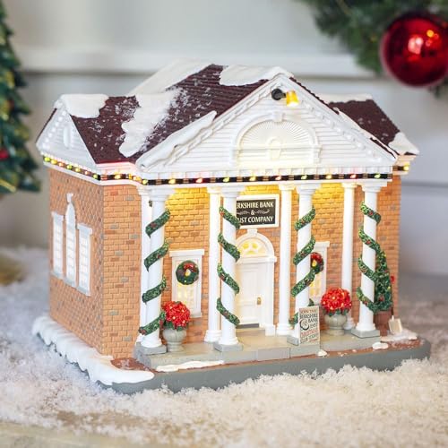 Berkshire Bank Lemax 15812 edificio iluminado navidad miniatura coleccionable 3