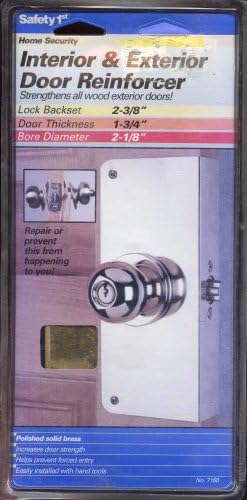 Safety 1st Interior & Exterior Refuerzo para Puerta, 2.7 in x 1.7 in x 2.5 in, Latón Sólido