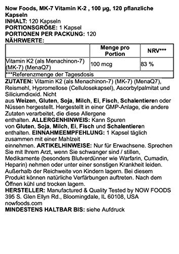 image for Now Foods NOW Supplements, MK-7 Vitamin K-2 100 mcg, Cardiovascular Su
