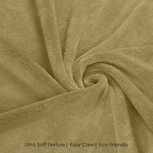 Image of HOUSSE Premium Hand Towel | Microfiber | Super Soft & Quick Dry | Home, Gym, Yoga, Fitness & Weight Lifting | Ultra Absorbent | 550GSM, 60x40cm [2-Pack] (Plantation)